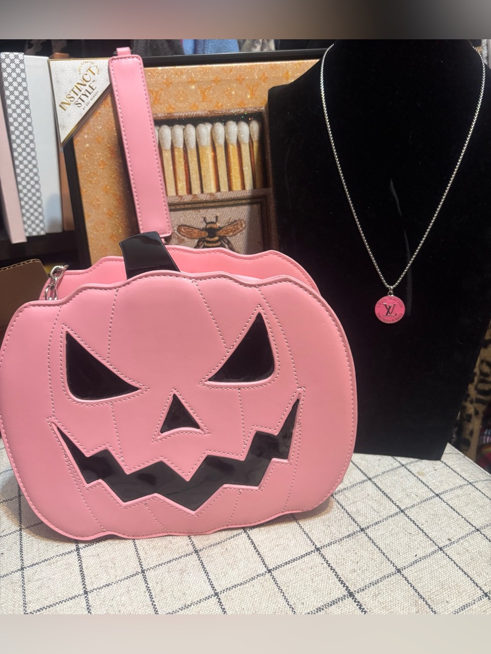 Pink pumpkin crossbody bag bundle